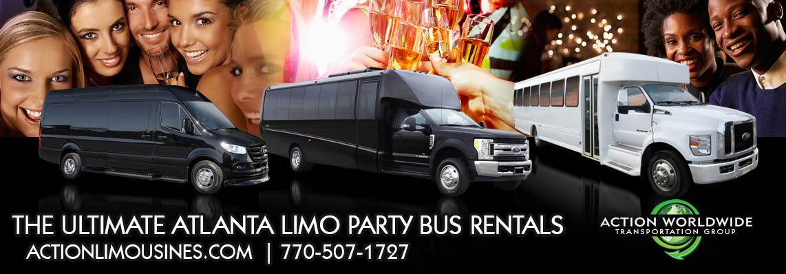Atlanta Party Bus Service | Atlanta Limo Party Bus Rental | Atlanta Limo Service | Action Worldwide Transportation